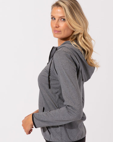 Brushed Jersey Half Zip Hoodie Womens Outerwear Sweatshirt Threads 4 Thought 
