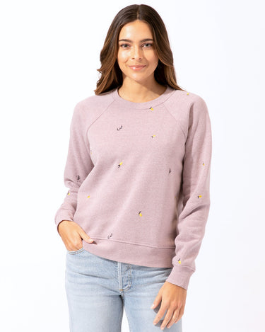 Lemon Embroidery Raglan Pullover Womens Outerwear Sweatshirt Threads 4 Thought 
