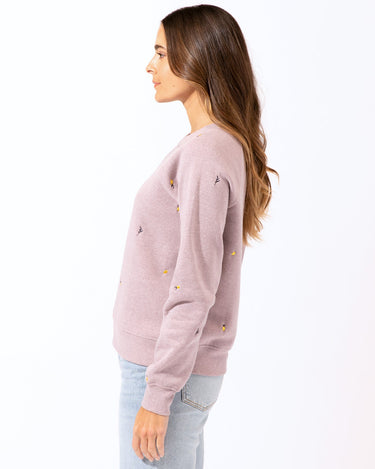 Lemon Embroidery Raglan Pullover Womens Outerwear Sweatshirt Threads 4 Thought 