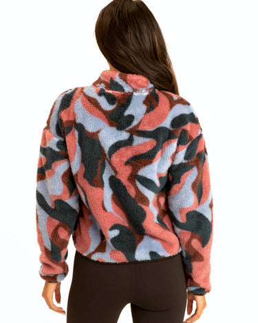 Katya Abstract Camo Print 1/2 Zip Pullover Womens Outerwear Sweatshirt Threads 4 Thought 