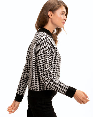 Elexia Houndstooth Sweater Womens Outerwear Sweater Threads 4 Thought 
