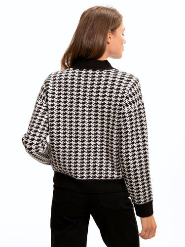 Elexia Houndstooth Sweater Womens Outerwear Sweater Threads 4 Thought 