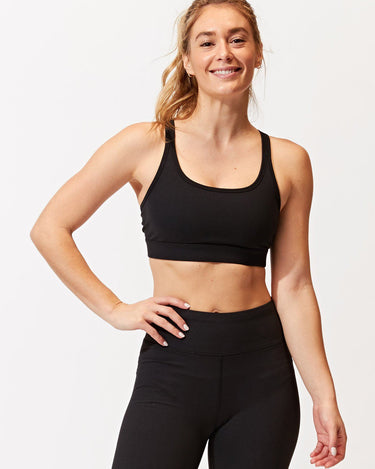 Lotus Sports Bra in Jet Black – Threads 4 Thought