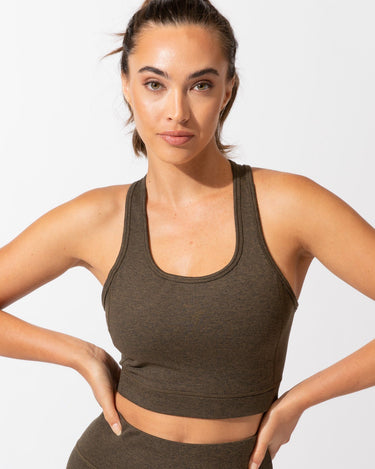Lunette Sports Bra in Heather Fortress – Threads 4 Thought